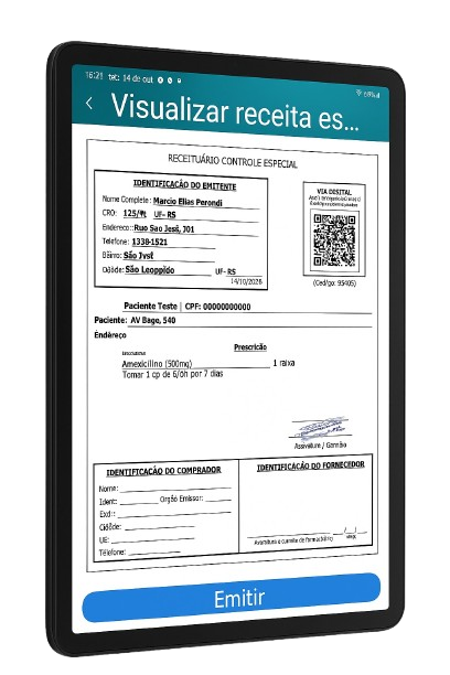 App Invia Odonto no tablet